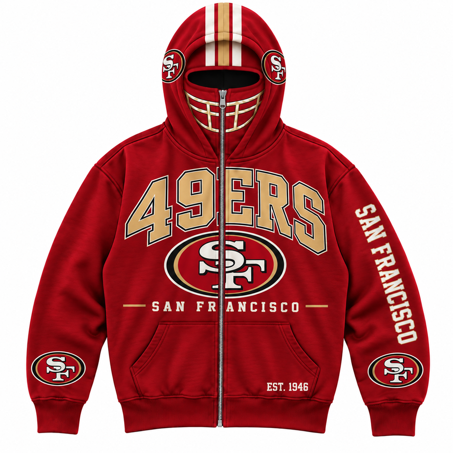 Vintage Football Full Zip Hoodie