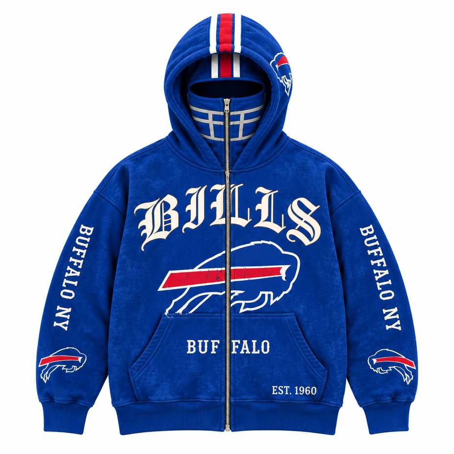 Vintage Football Full Zip Hoodie