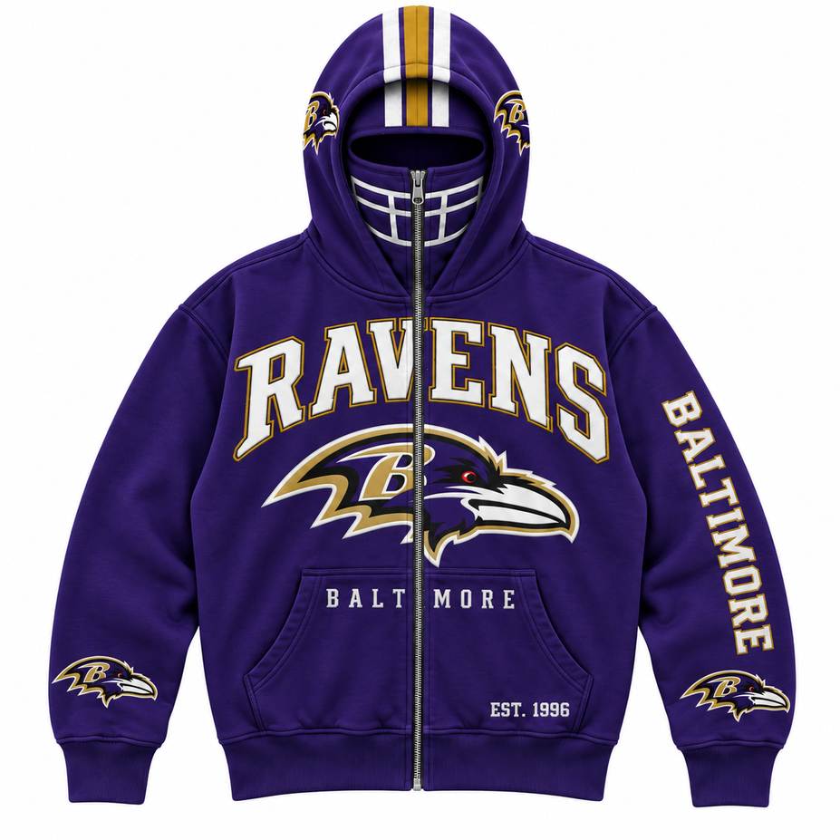 Vintage Football Full Zip Hoodie
