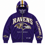 Vintage Football Full Zip Hoodie