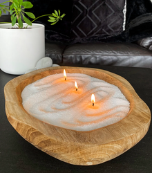 White Pearled Candle Sand Set with 10pcs Candle Wick