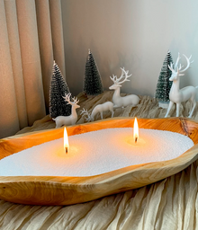 White Pearled Candle Sand Set with 10pcs Candle Wick
