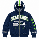 Vintage Football Full Zip Hoodie