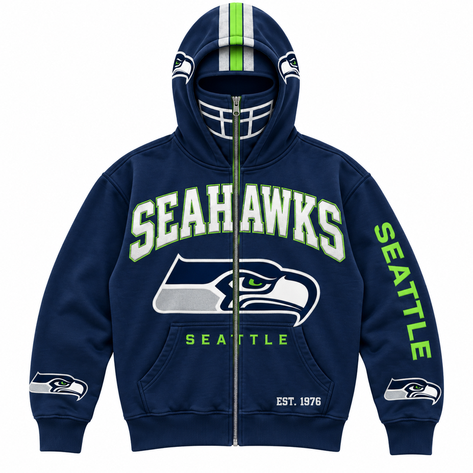 Vintage Football Full Zip Hoodie