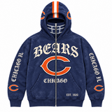 Vintage Football Full Zip Hoodie