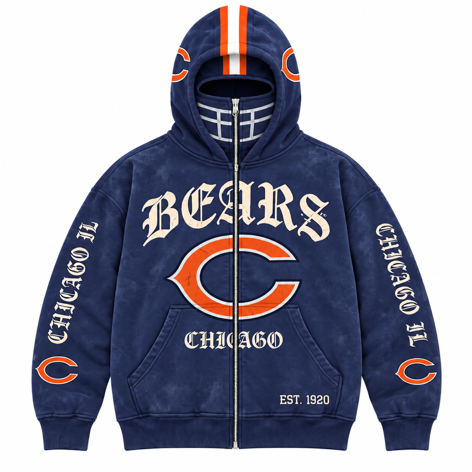 Vintage Football Full Zip Hoodie