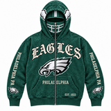 Vintage Football Full Zip Hoodie