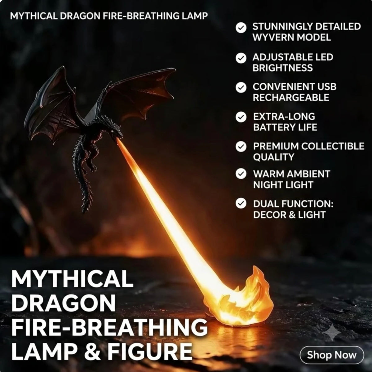 Dragon Flame Light Decor