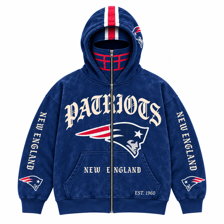 Vintage Football Full Zip Hoodie